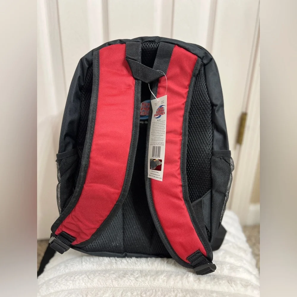 Red and White Backpack